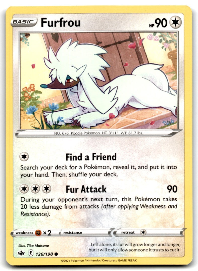 2021 Sword & Shield - Chilling Reign Furfrou a Basic/Common #126
