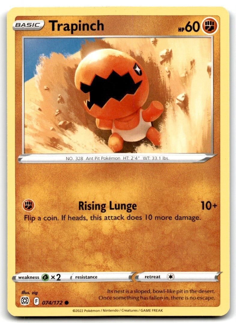 2022 Sword & Shield - Brilliant Stars Trapinch x Basic #74