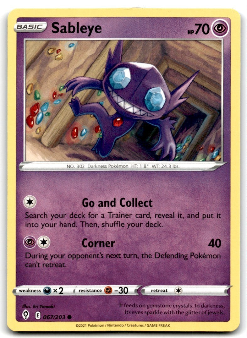 2021 Sword & Shield - Evolving Skies Sableye / Basic/Common #67