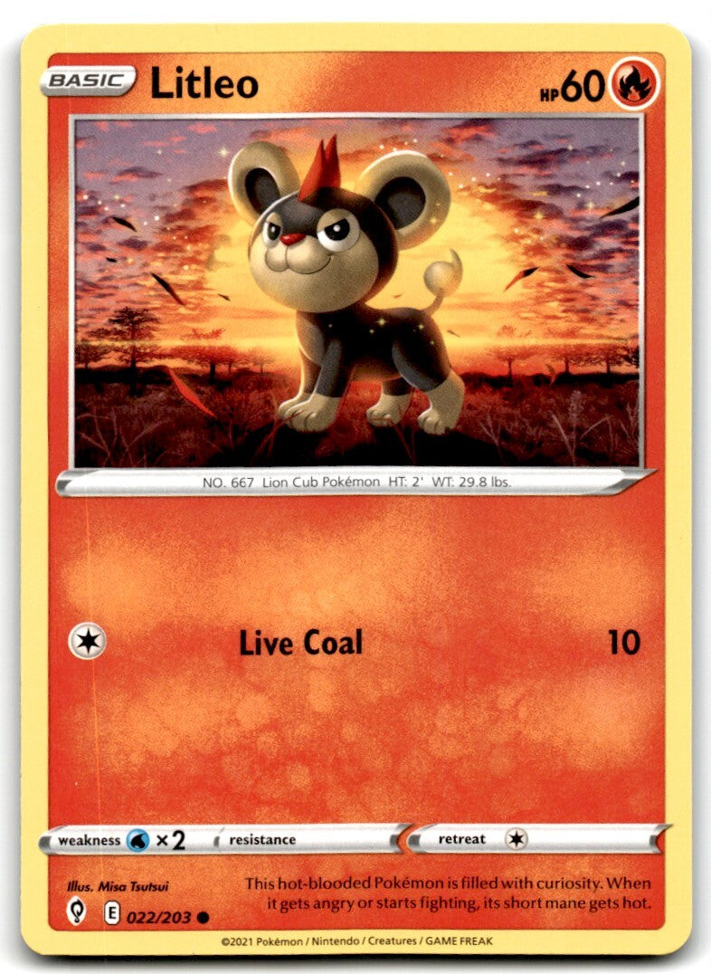 2021 Sword & Shield - Evolving Skies Litleo 1 Basic/Common #22