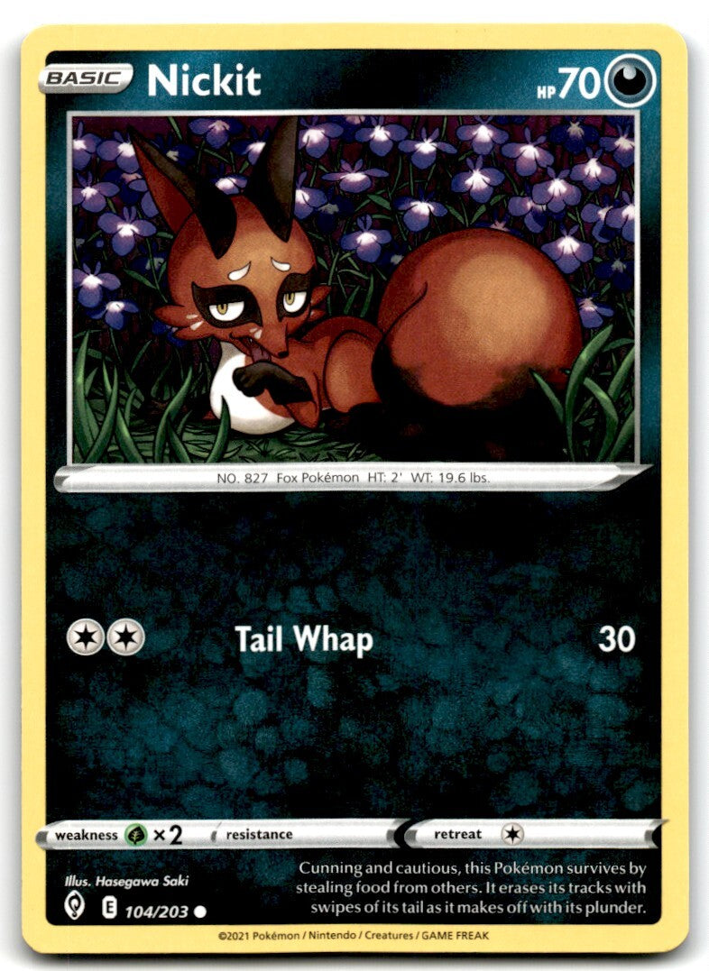 2021 Sword & Shield - Evolving Skies Nickit a Basic/Common #104