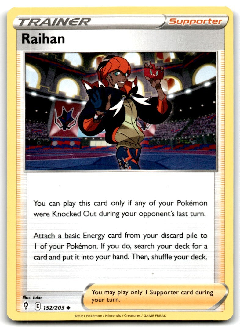 2021 Sword & Shield - Evolving Skies Raihan b Null/Uncommon #152