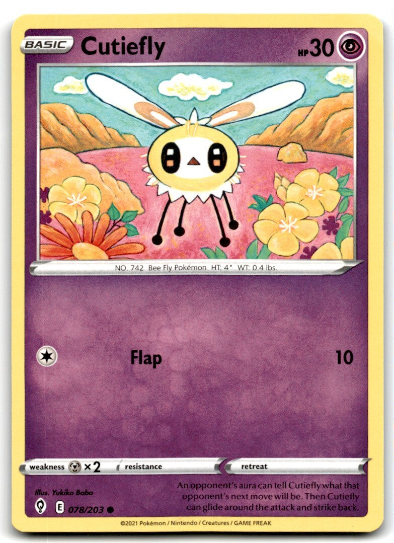 2021 Sword & Shield - Evolving Skies Cutiefly b Basic/Common #78
