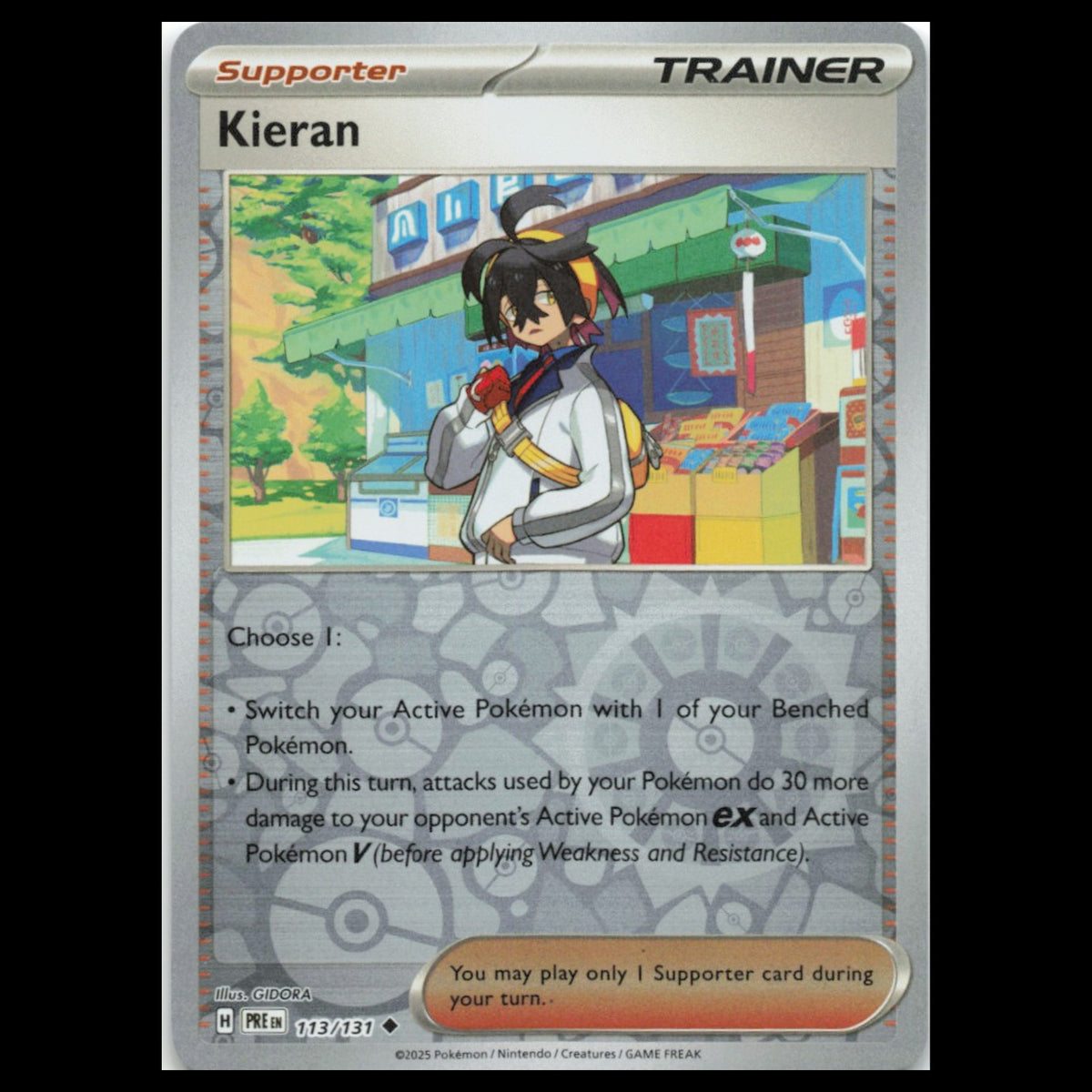Kieran #113 2025 Scarlet - Violet Series - Prismatic Evolutions Uncommon Pokemon
