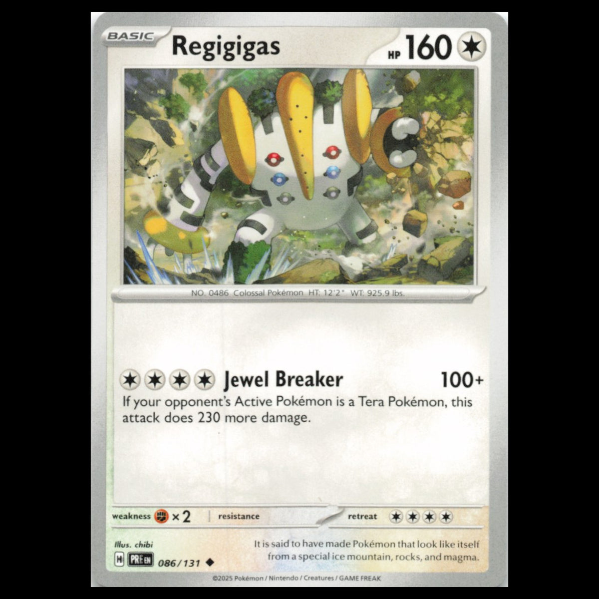 Regigigas #86 2025 Scarlet - Violet Series - Prismatic Evolutions Uncommon Card