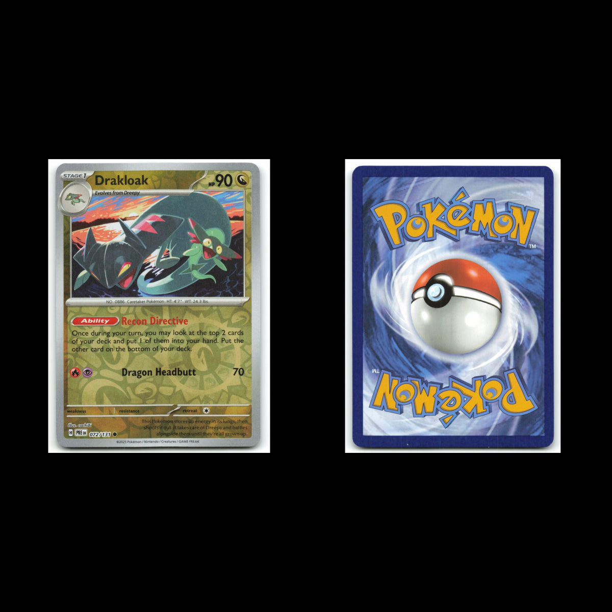 Drakloak #72 2025 Scarlet - Violet Series - Prismatic Evolutions Common Pokemon