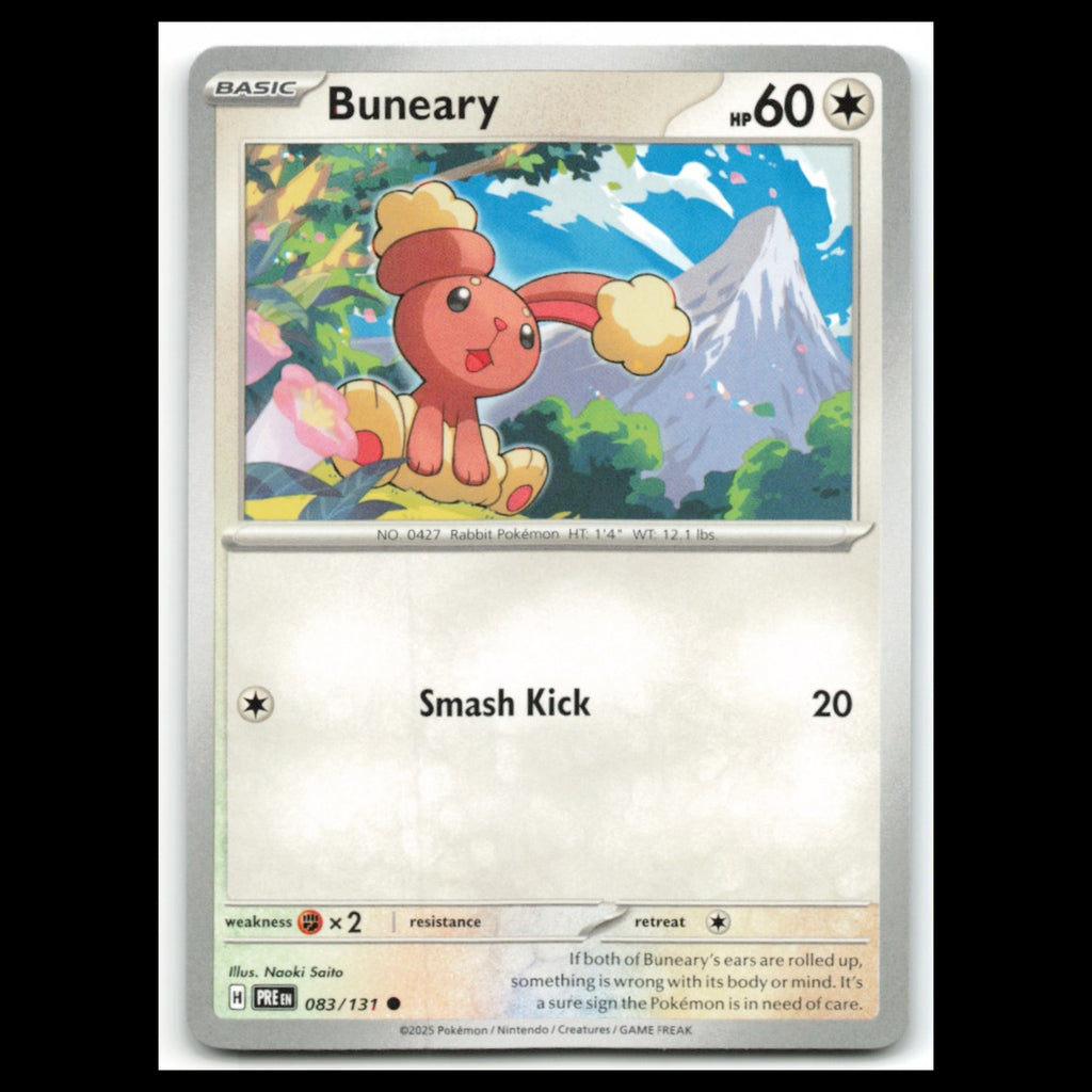 Buneary #83 2025 Scarlet - Violet Series - Prismatic Evolutions Common Pokemon