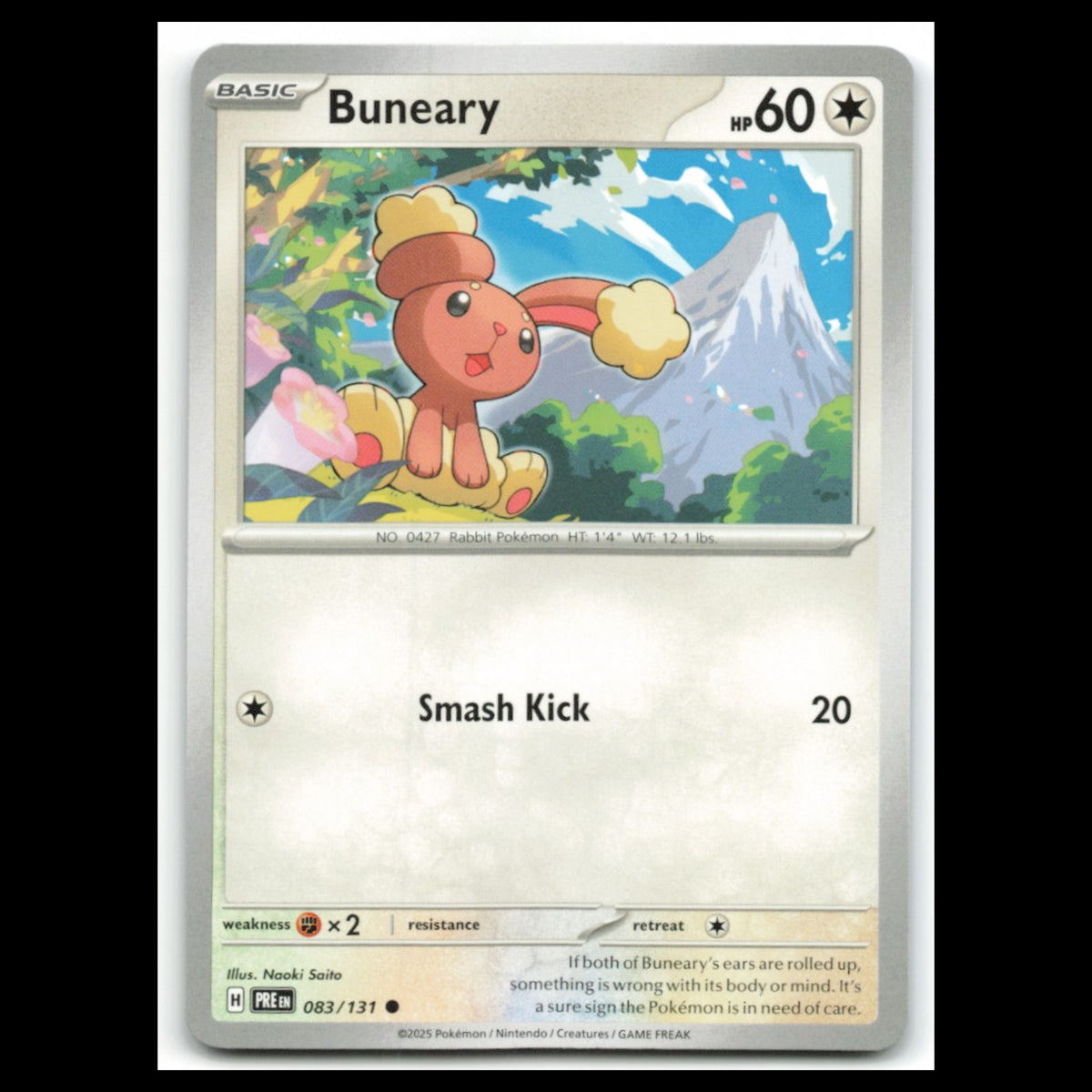 Buneary #83 2025 Scarlet - Violet Series - Prismatic Evolutions Common Pokemon