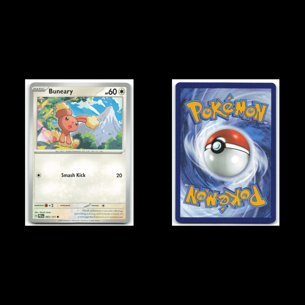 Buneary #83 2025 Scarlet - Violet Series - Prismatic Evolutions Common Pokemon