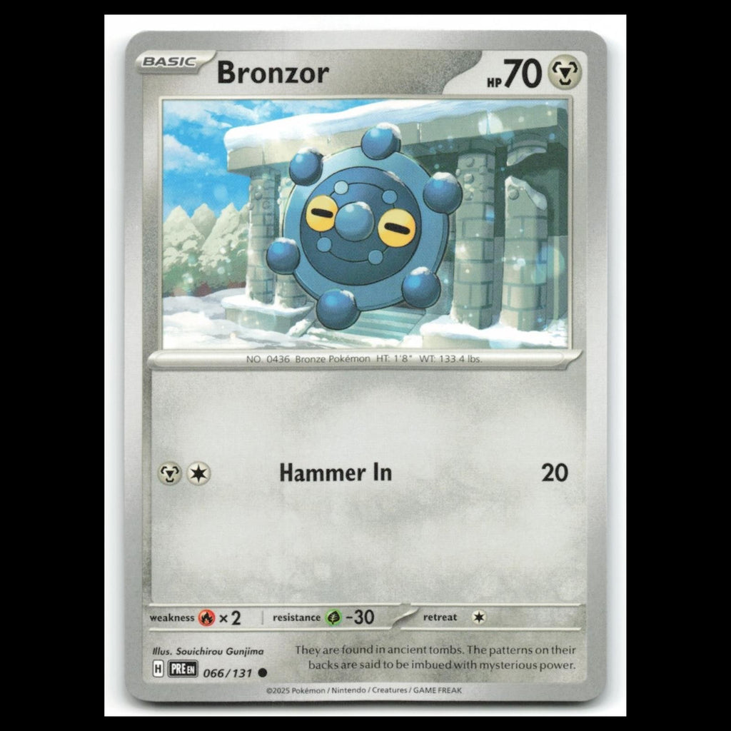 Bronzor #66 2025 Scarlet - Violet Series - Prismatic Evolutions Common Pokemon