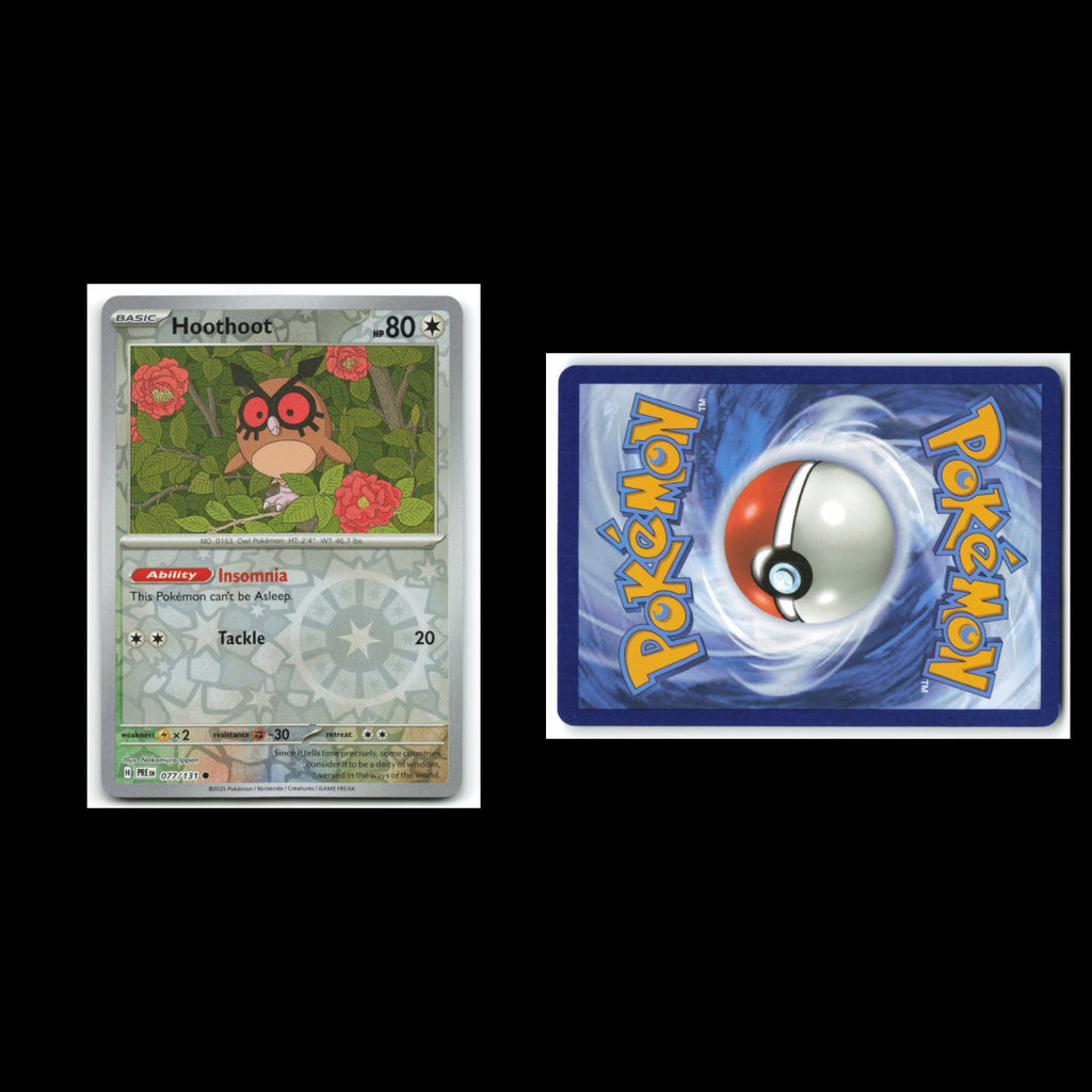 Hoothoot #77 2025 Scarlet - Violet Series - Prismatic Evolutions Common Pokemon