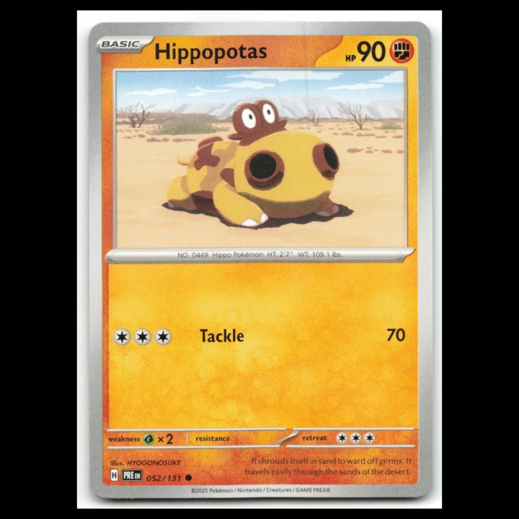 Hippopotas #52 2025 Scarlet - Violet Series - Prismatic Evolutions Common Card