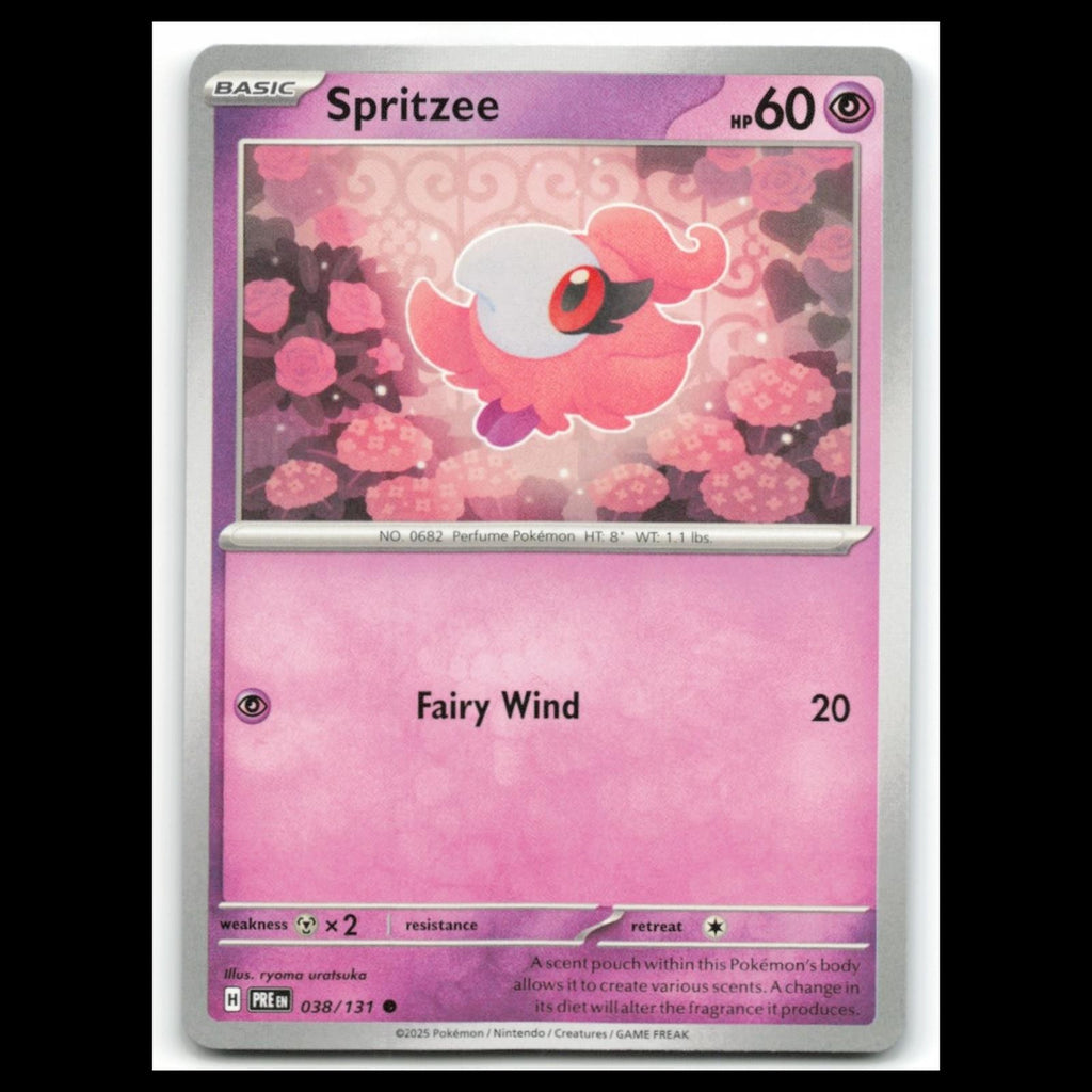 Spritzee #38 2025 Scarlet - Violet Series - Prismatic Evolutions Common Pokemon