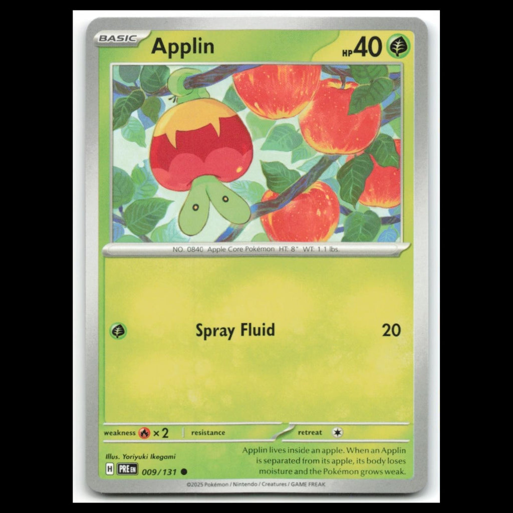 Applin #9 2025 Scarlet - Violet Series - Prismatic Evolutions Common Pokemon NM