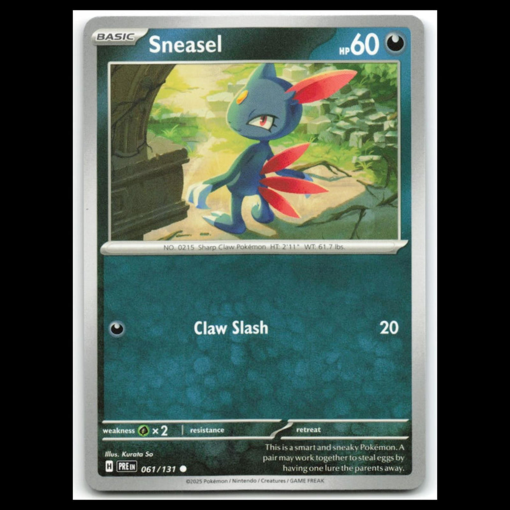 Sneasel #61 2025 Scarlet - Violet Series - Prismatic Evolutions Common Pokemon