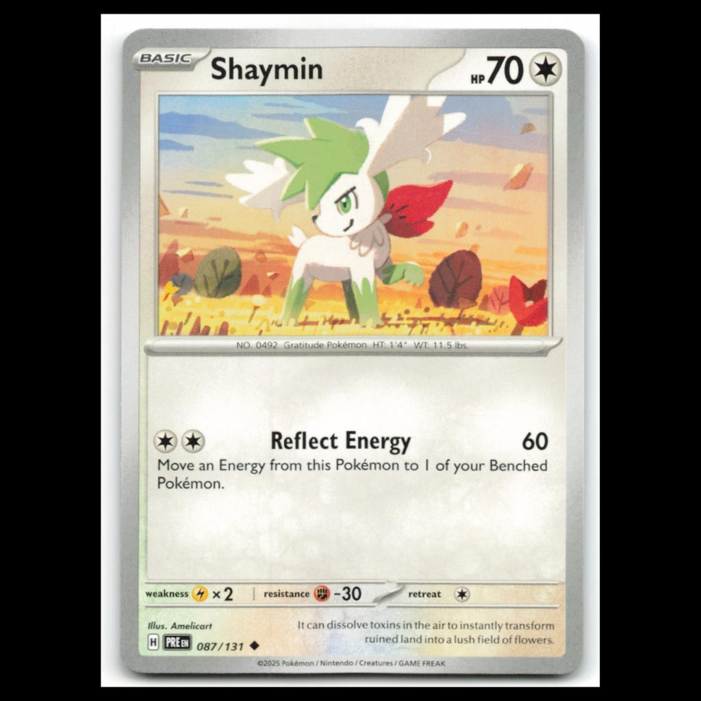 Shaymin #87 2025 Scarlet - Violet Series - Prismatic Evolutions Uncommon Pokemon
