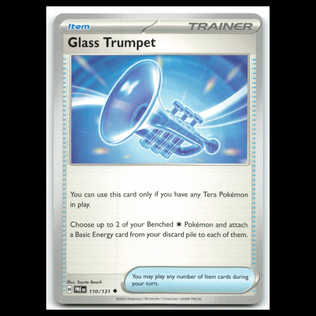 Glass Trumpet #110 2025 Scarlet - Violet Series - Prismatic Evolutions Uncommon
