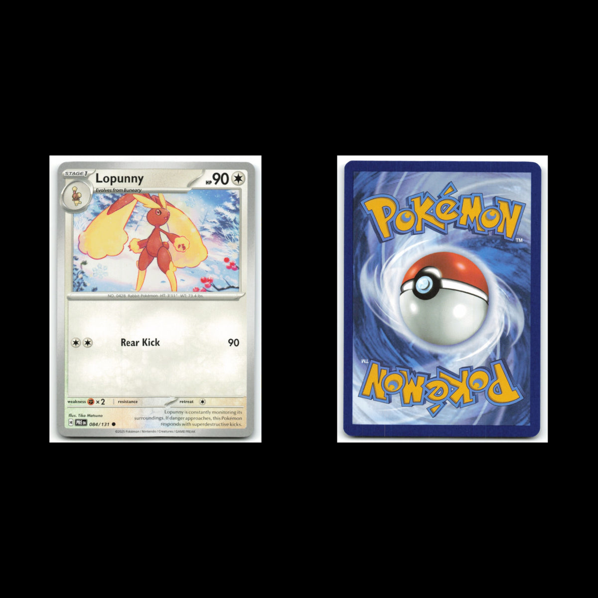 Lopunny #84 2025 Scarlet - Violet Series - Prismatic Evolutions Common Pokemon