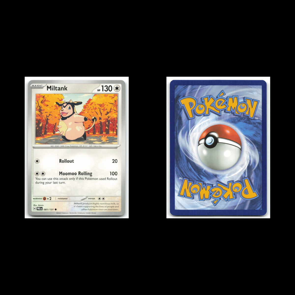 Miltank #81 2025 Scarlet - Violet Series - Prismatic Evolutions Common Pokemon