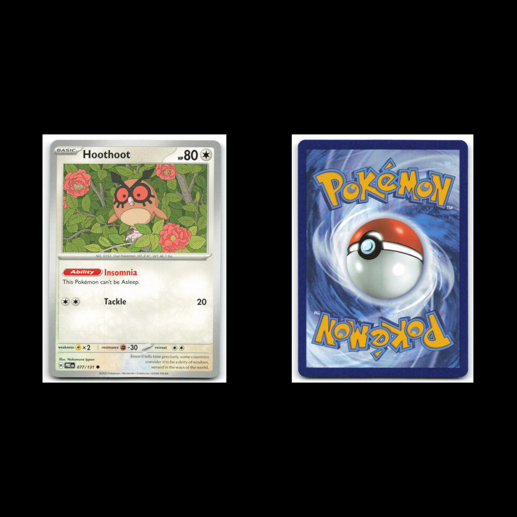 Hoothoot #77 2025 Scarlet - Violet Series - Prismatic Evolutions Common Pokemon