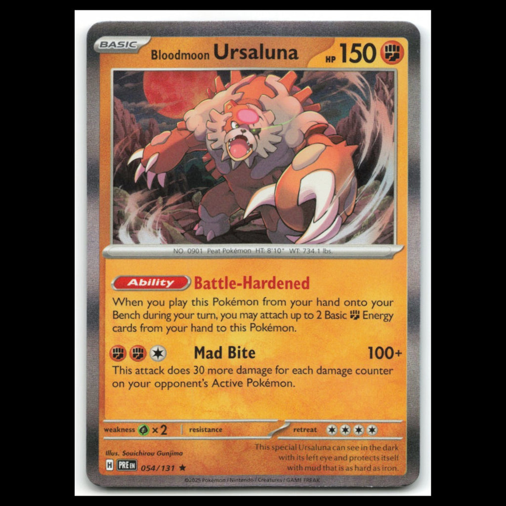 Bloodmoon Ursaluna #54 2025 Scarlet - Violet Series - Prismatic Evolutions Rare