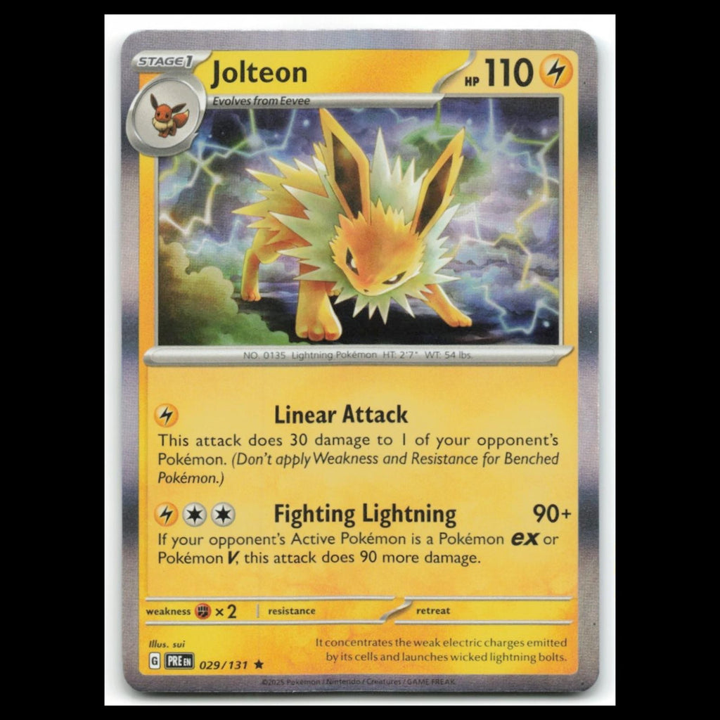 Jolteon #29 2025 Scarlet - Violet Series - Prismatic Evolutions Rare Pokemon NM