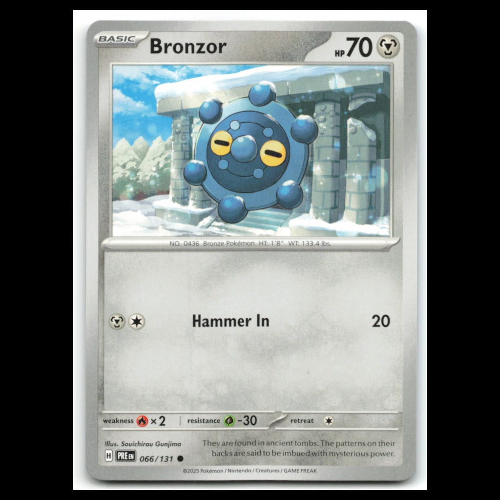 Bronzor #66 2025 Scarlet - Violet Series - Prismatic Evolutions Common Pokemon