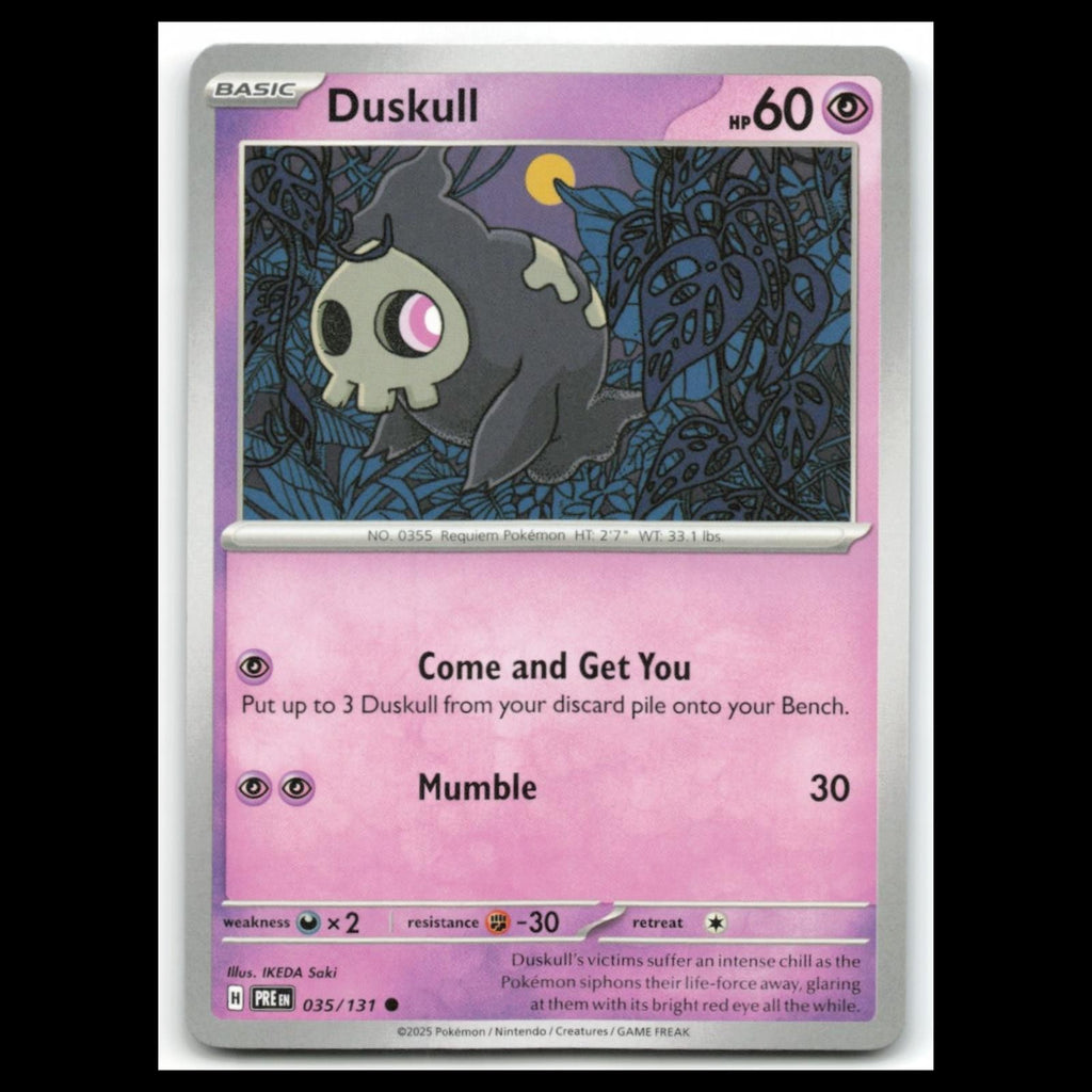 Duskull #35 2025 Scarlet - Violet Series - Prismatic Evolutions Common Pokemon