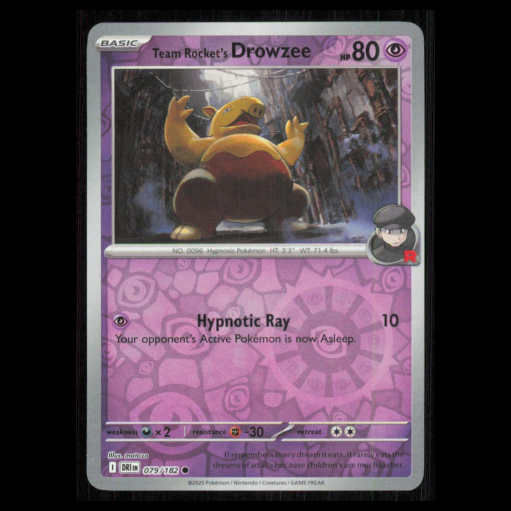 Team Rockets Drowzee #79 2025 Scarlet - Violet Series - Destined Rivals Common