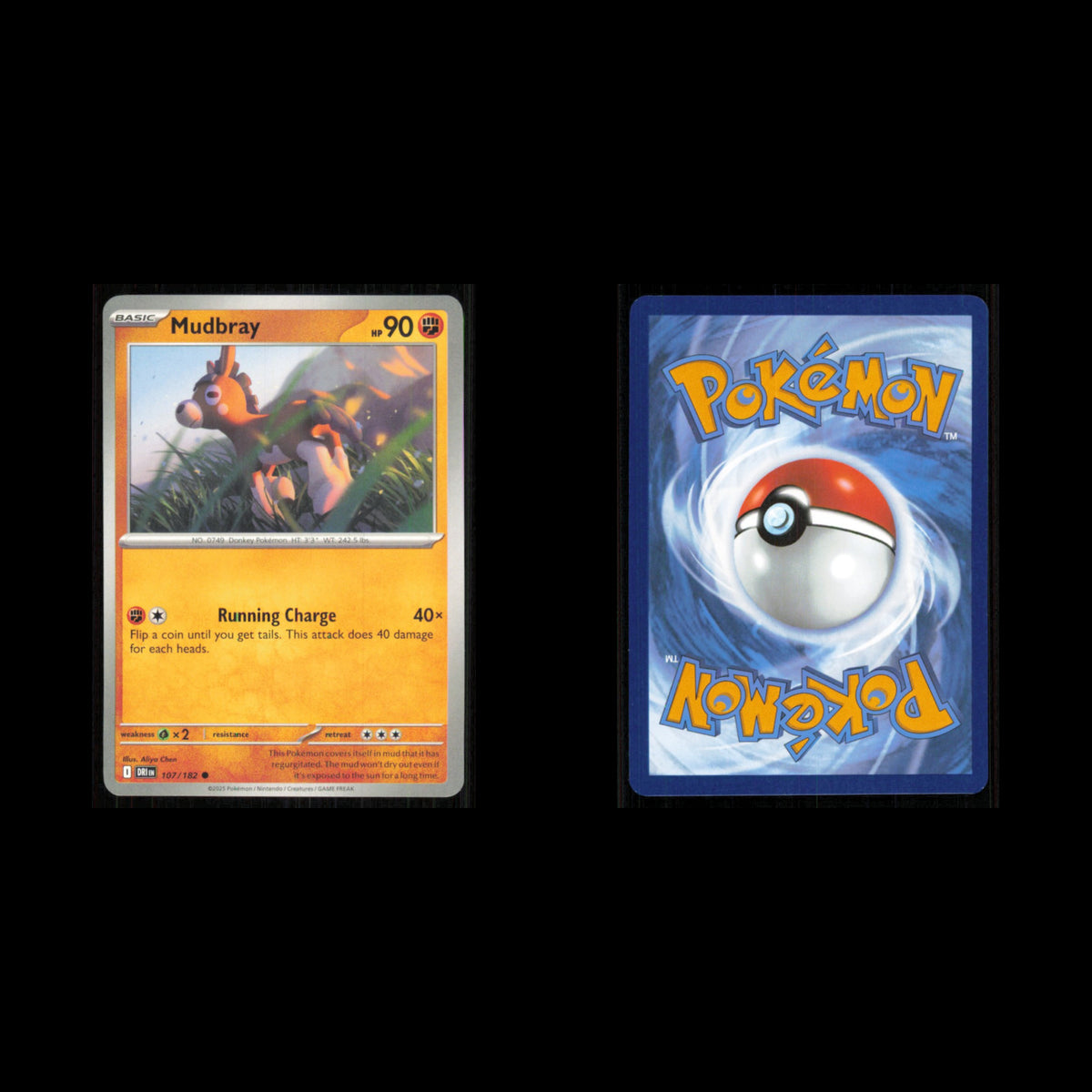 Mudbray #107 2025 Scarlet - Violet Series - Destined Rivals Common Pokemon Card