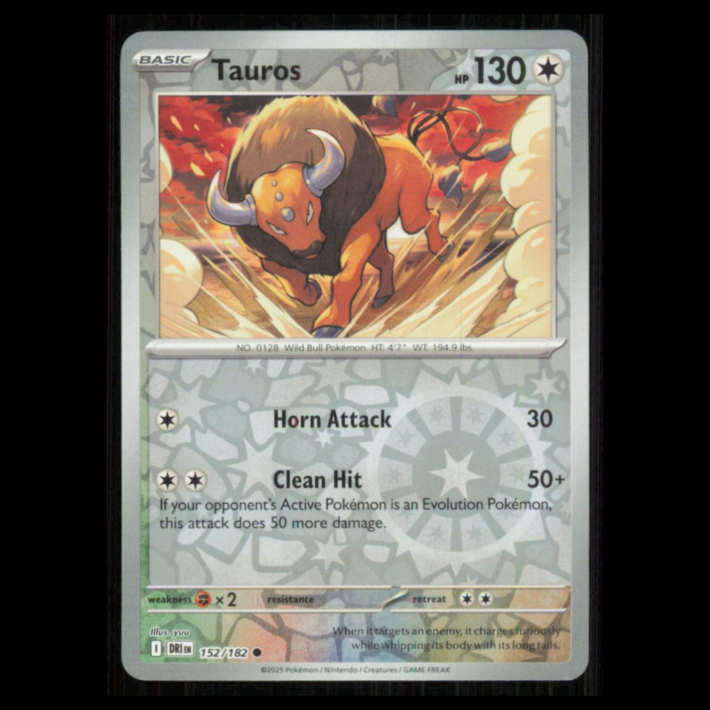 Tauros #152 2025 Scarlet - Violet Series - Destined Rivals Common Pokemon Card