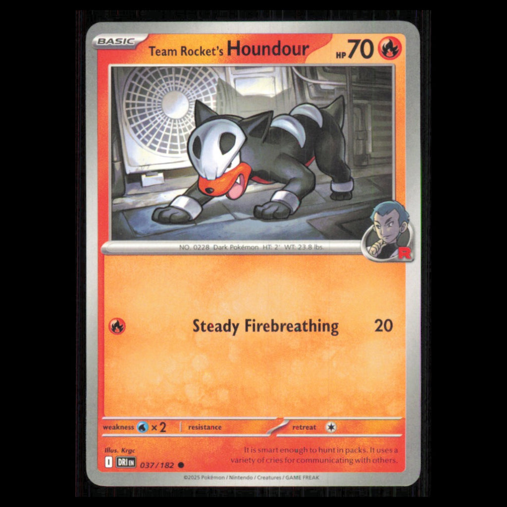 Team Rockets Houndour #37 2025 Scarlet - Violet Series - Destined Rivals Common
