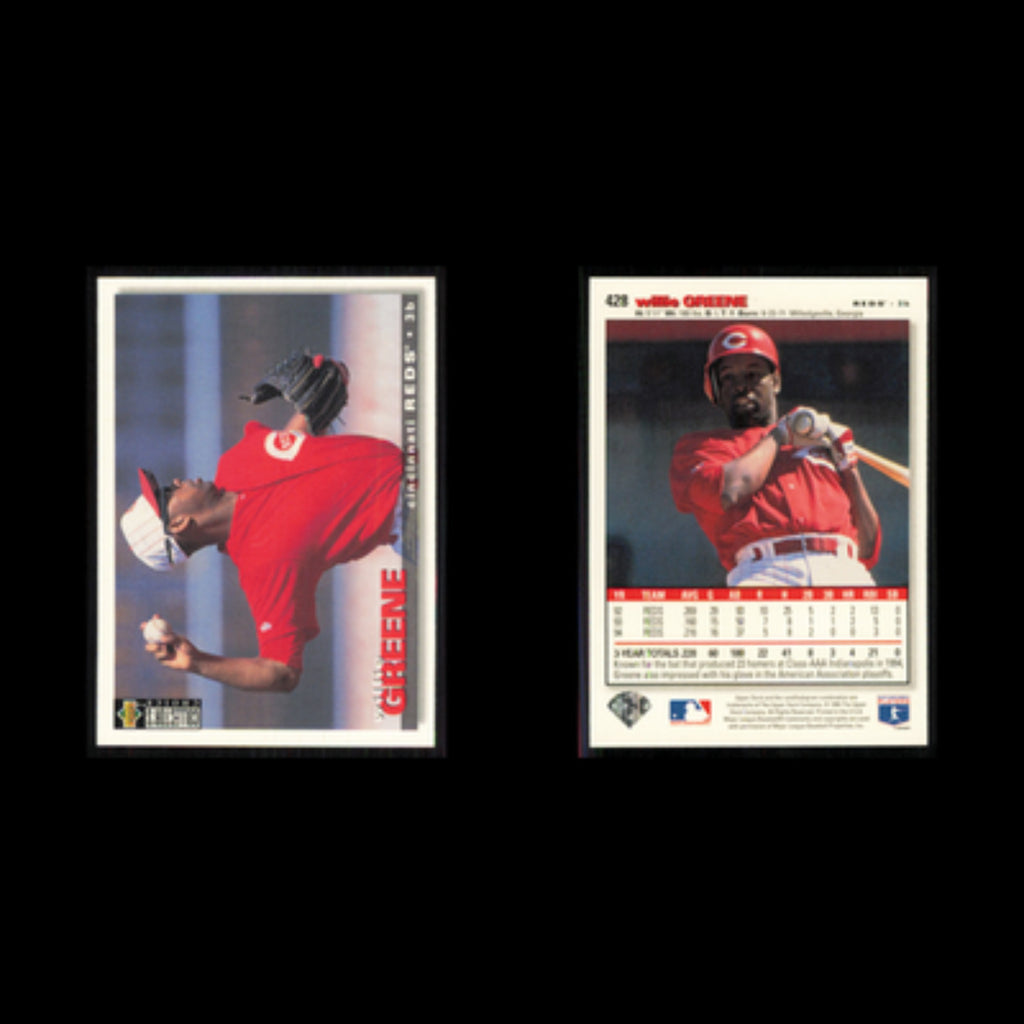 Willie Greene #428 1995 Upper Deck Collectors Choice Cincinnati Reds Baseball NM