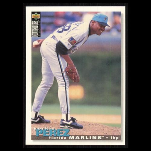 Yorkis Perez #297 1995 Upper Deck Collectors Choice Florida Marlins Baseball MLB