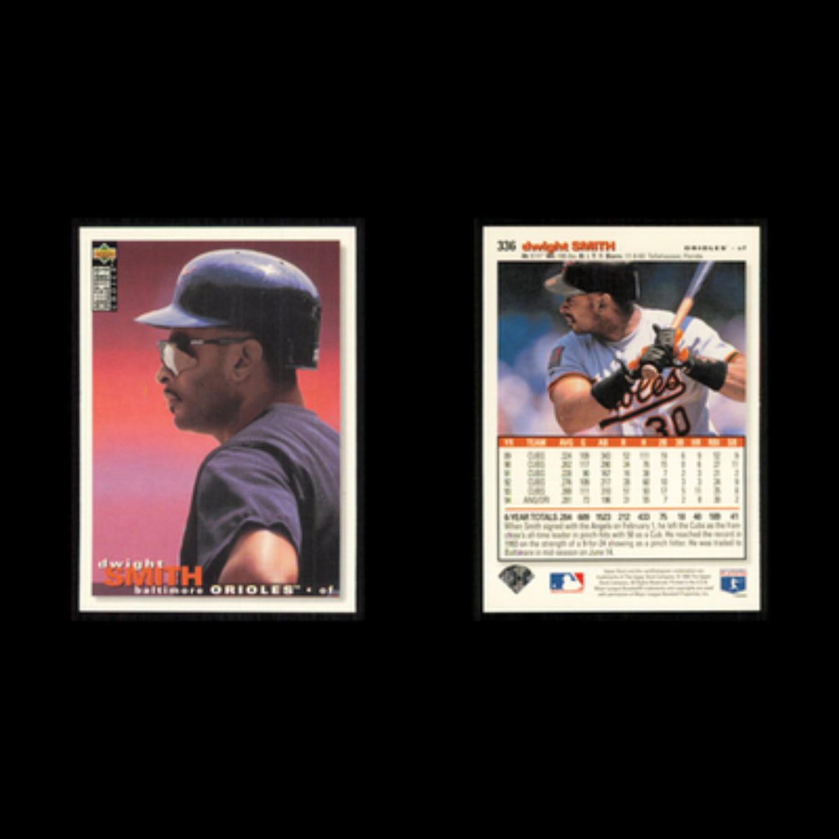 Dwight Smith #336 1995 Upper Deck Collectors Choice Baltimore Orioles Baseball