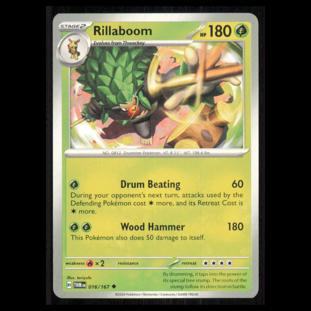 Rillaboom #16 2024 Scarlet - Violet Series - Twilight Masquerade Uncommon Card