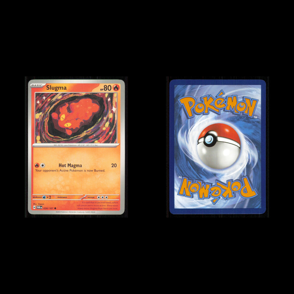Slugma #28 2024 Scarlet - Violet Series - Twilight Masquerade Common Pokemon NM