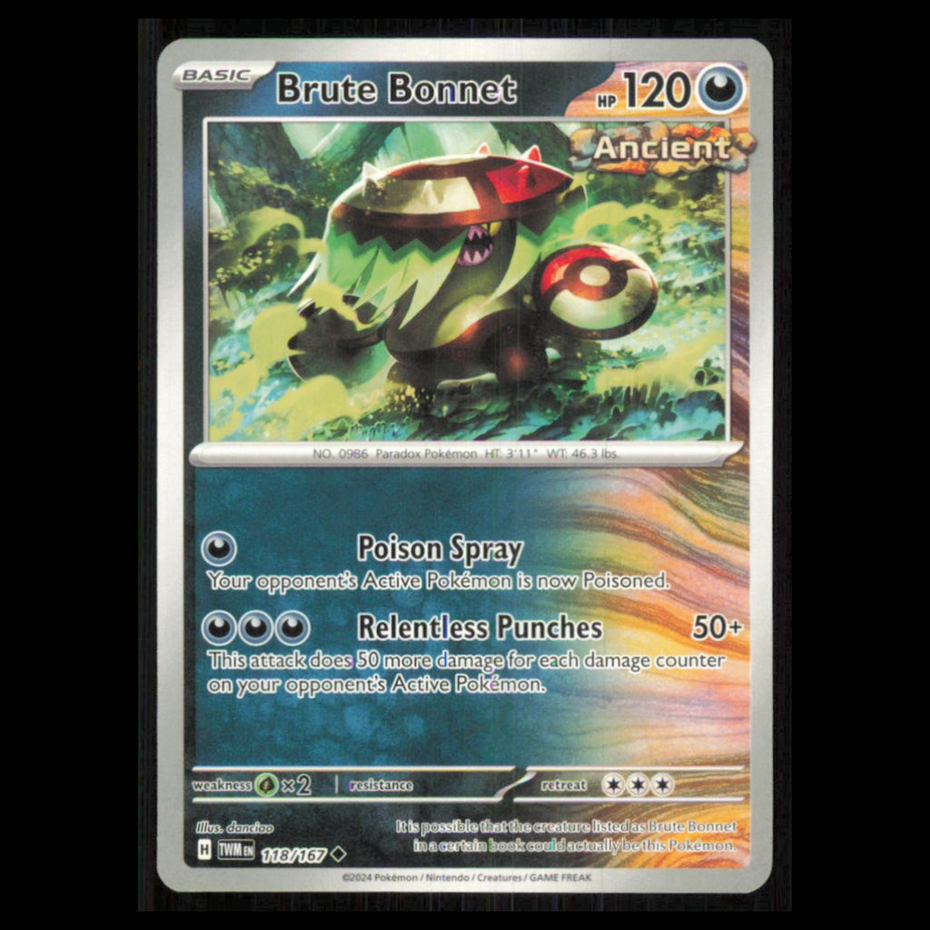 Brute Bonnet #118 2024 Scarlet - Violet Series - Twilight Masquerade Uncommon NM