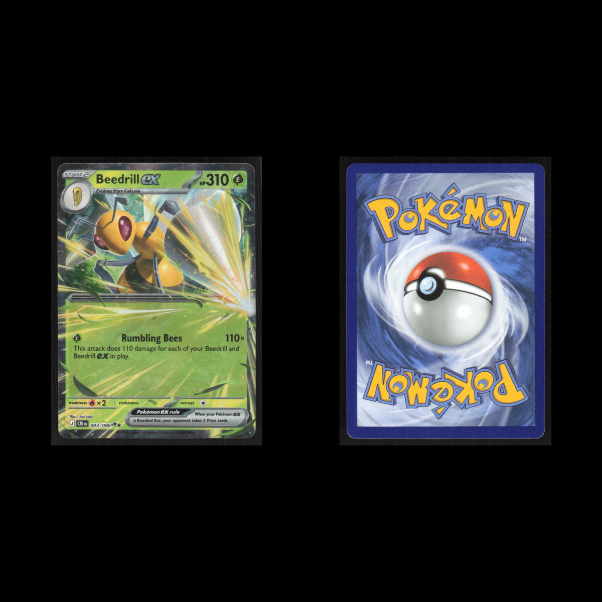 Beedrill ex - 003/086 #003/086 2026 Mega Evolutions Chaos Rising Pokemon Card NM