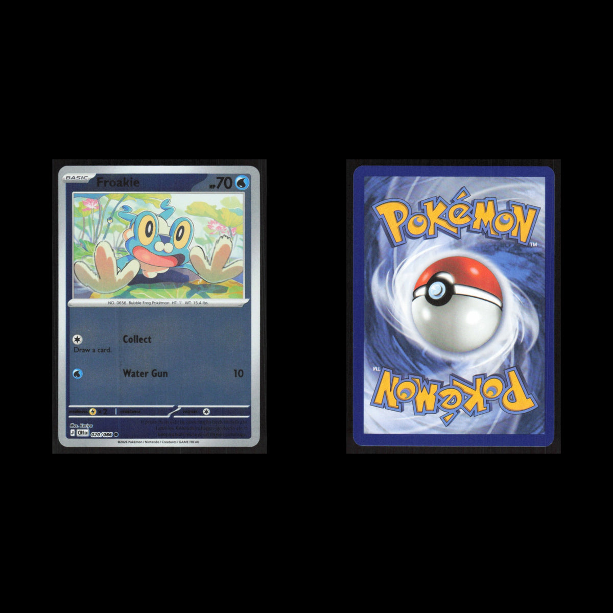 Froakie - 020/086 #020/086 2026 Mega Evolutions Chaos Rising holo Pokemon Card