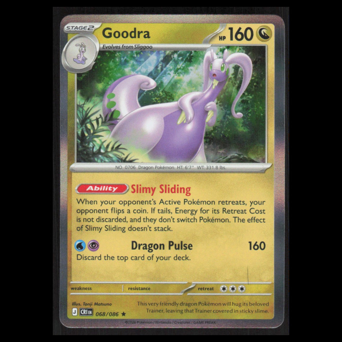 Goodra #068/086 2026 Mega Evolutions Chaos Rising Pokemon Card NM
