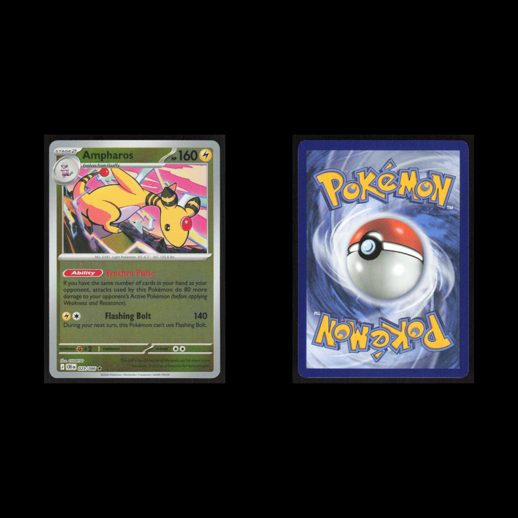 Ampharos - 029/086 #029/086 2026 Mega Evolutions Chaos Rising holo Pokemon Card