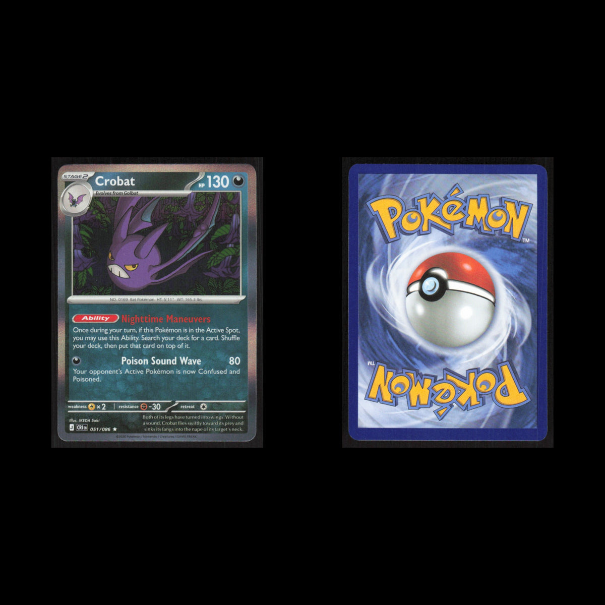 Crobat - 051/086 #051/086 2026 Mega Evolutions Chaos Rising Pokemon Card NM
