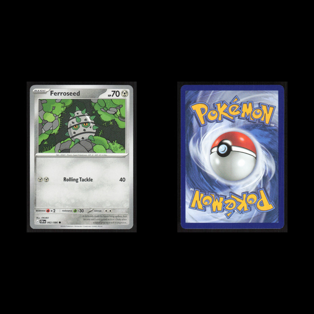Ferroseed #062/086 2026 Mega Evolutions Chaos Rising Pokemon Card NM