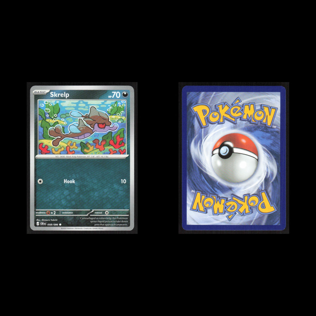 Skrelp #058/086 2026 Mega Evolutions Chaos Rising Pokemon Card NM