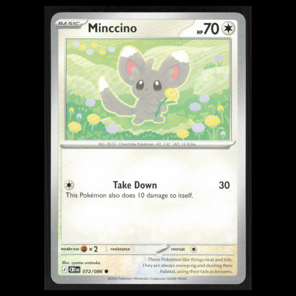 Minccino #072/086 2026 Mega Evolutions Chaos Rising Pokemon Card NM