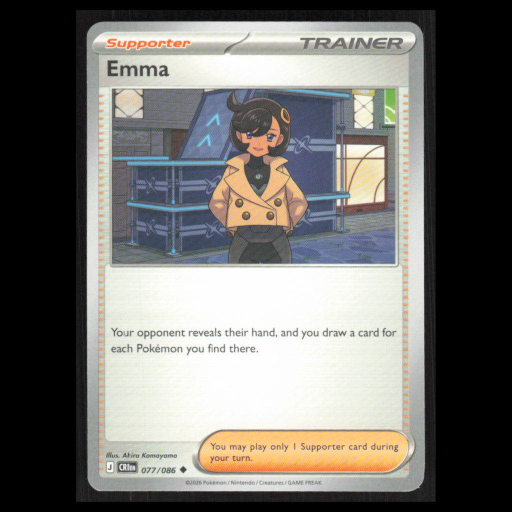 Emma - 077/086 #077/086 2026 Mega Evolutions Chaos Rising Pokemon Card NM