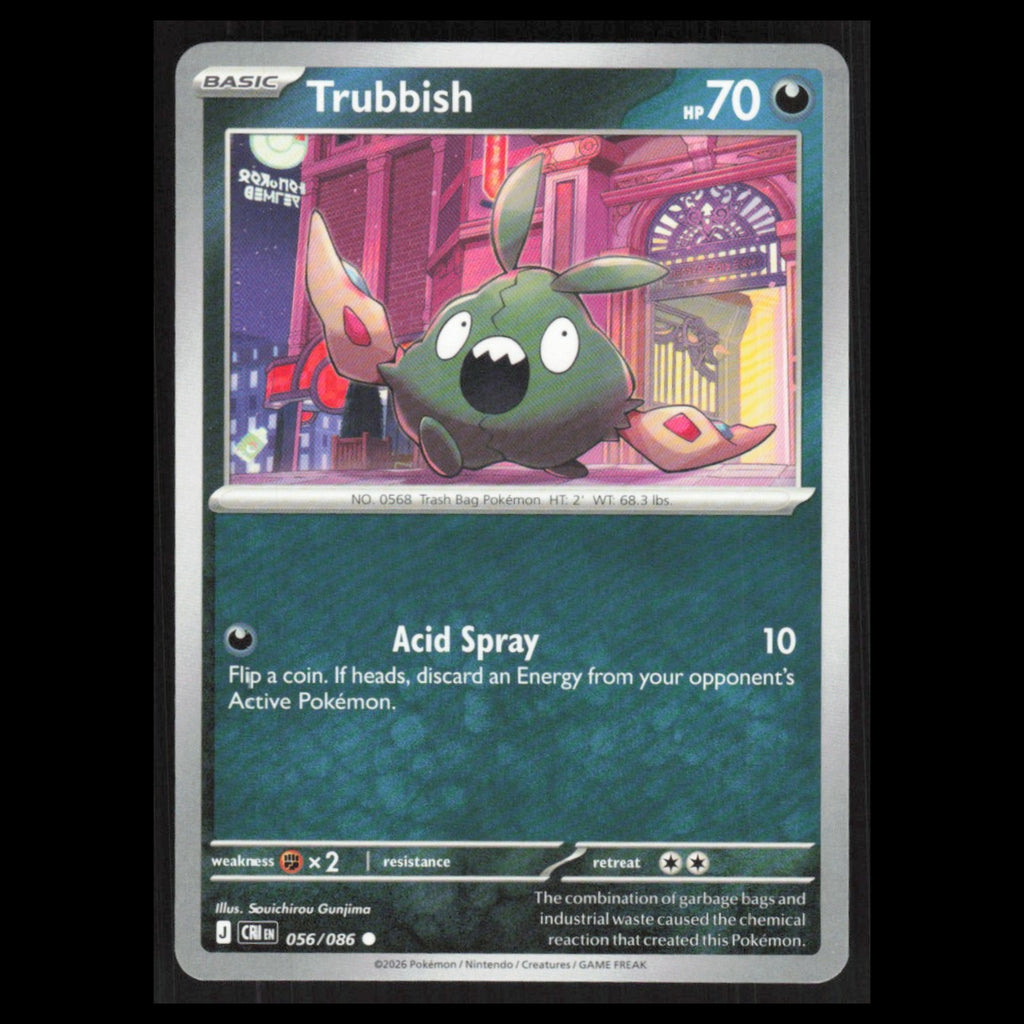 Trubbish #056/086 2026 Mega Evolutions Chaos Rising Pokemon Card NM