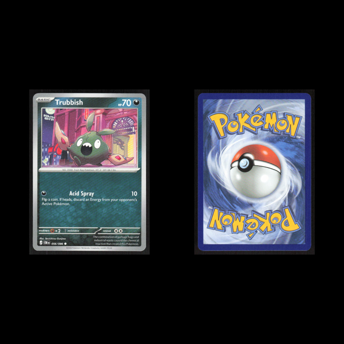 Trubbish #056/086 2026 Mega Evolutions Chaos Rising Pokemon Card NM