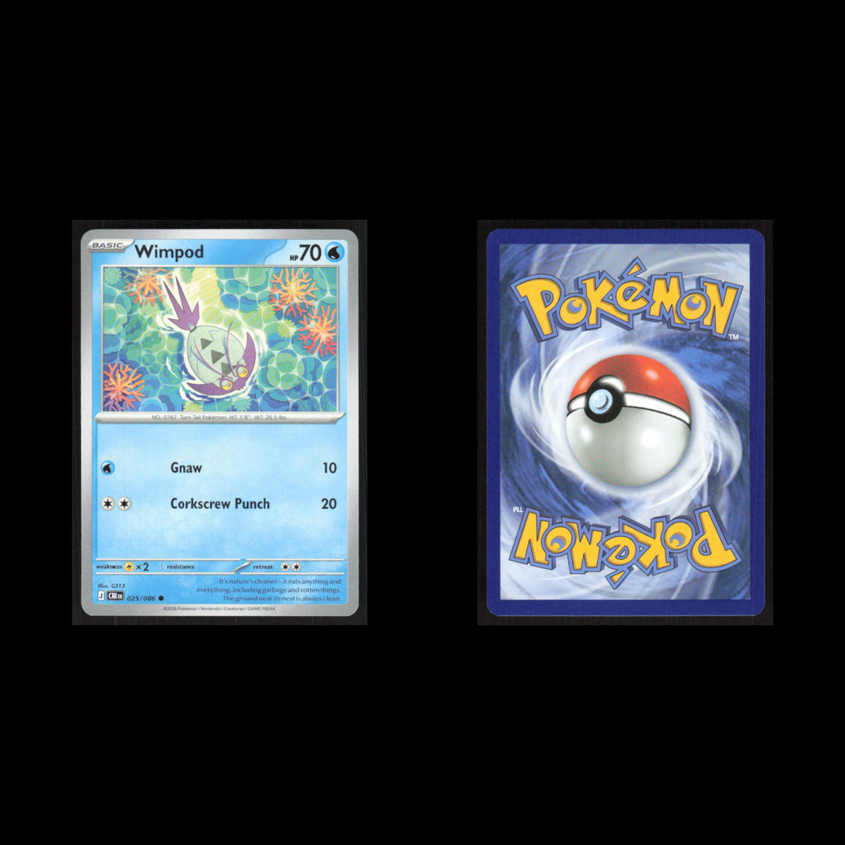 Wimpod #025/086 2026 Mega Evolutions Chaos Rising Pokemon Card NM